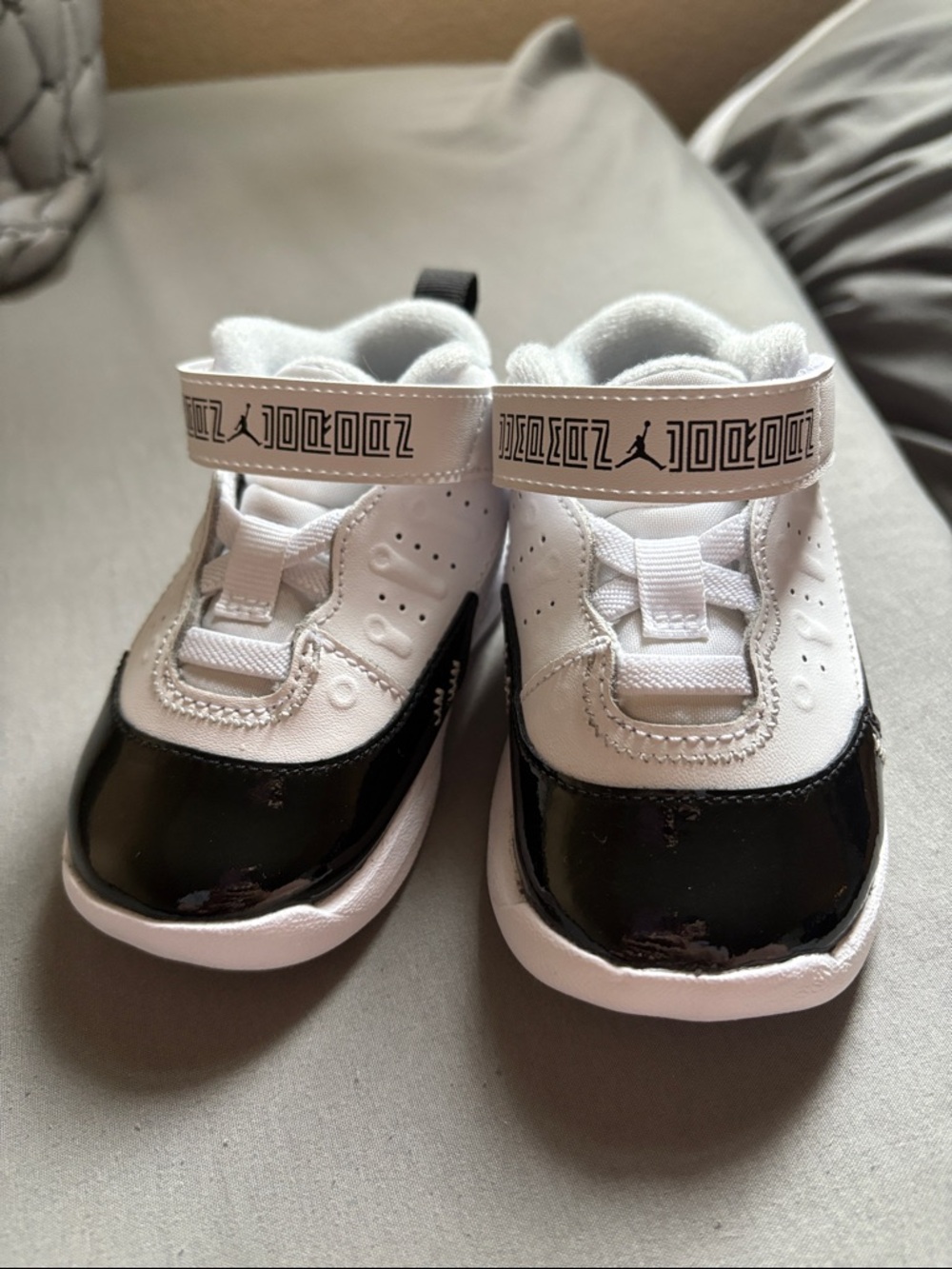 Jordan Kids' Black and White Low-Top Sneakers